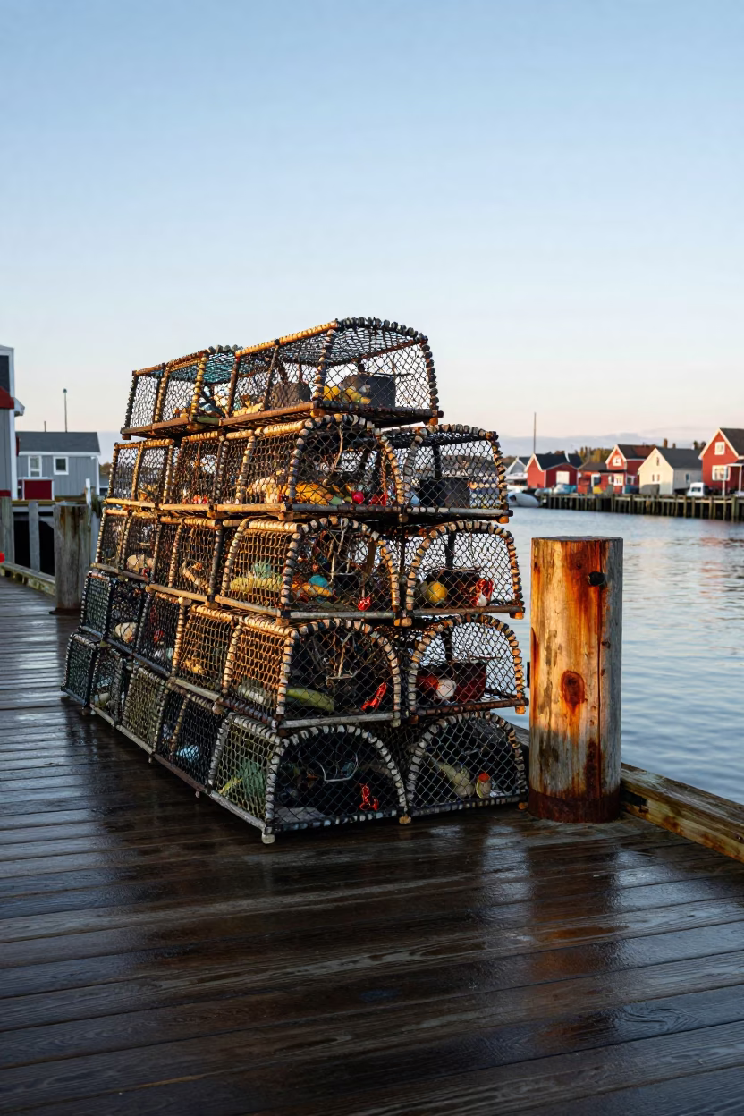 Lobster Traps in Halifax in in Halifax, Nova Scotia, Canada
