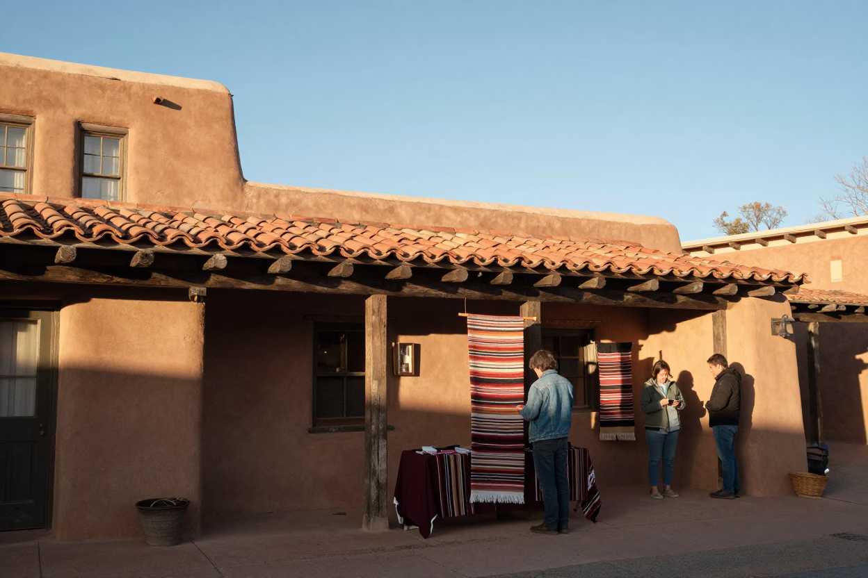 Local Crafts in Santa Fe at The Early Afternoon Light in in Santa Fe, New Mexico, United States
