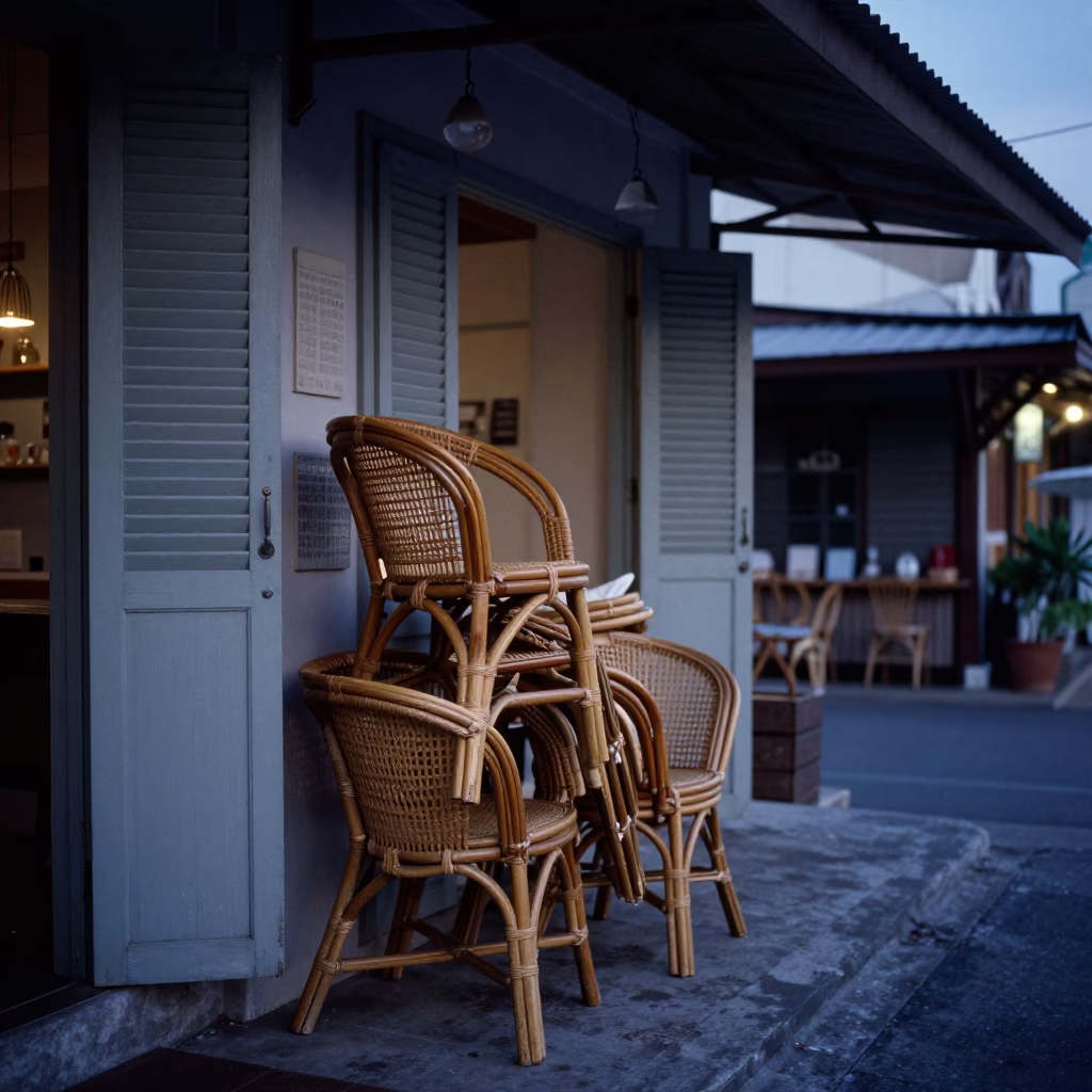 Local Eatery in Phuket at Twilight in in Phuket, Thailand