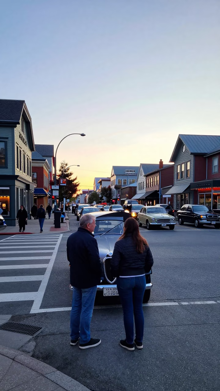 Local Interaction in Halifax at The Early Morning Light in in Halifax, Nova Scotia, Canada