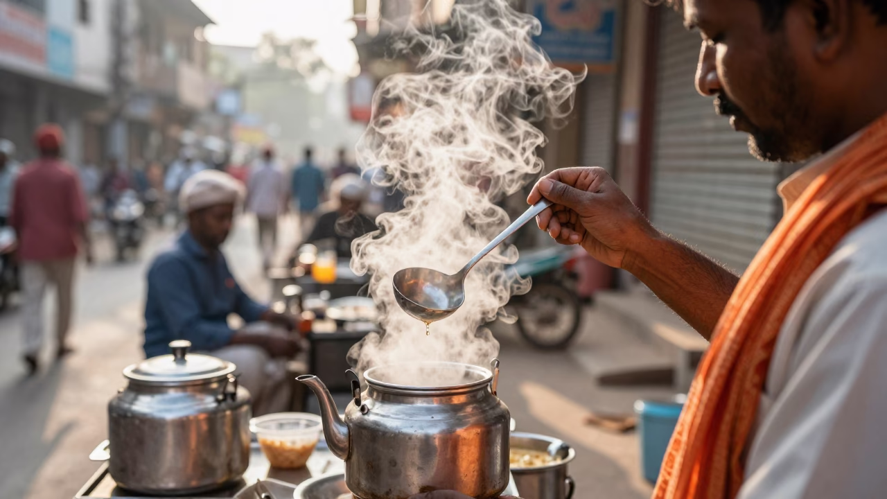 Local Interaction in Hyderabad at The Late Morning Light in in Hyderabad, India