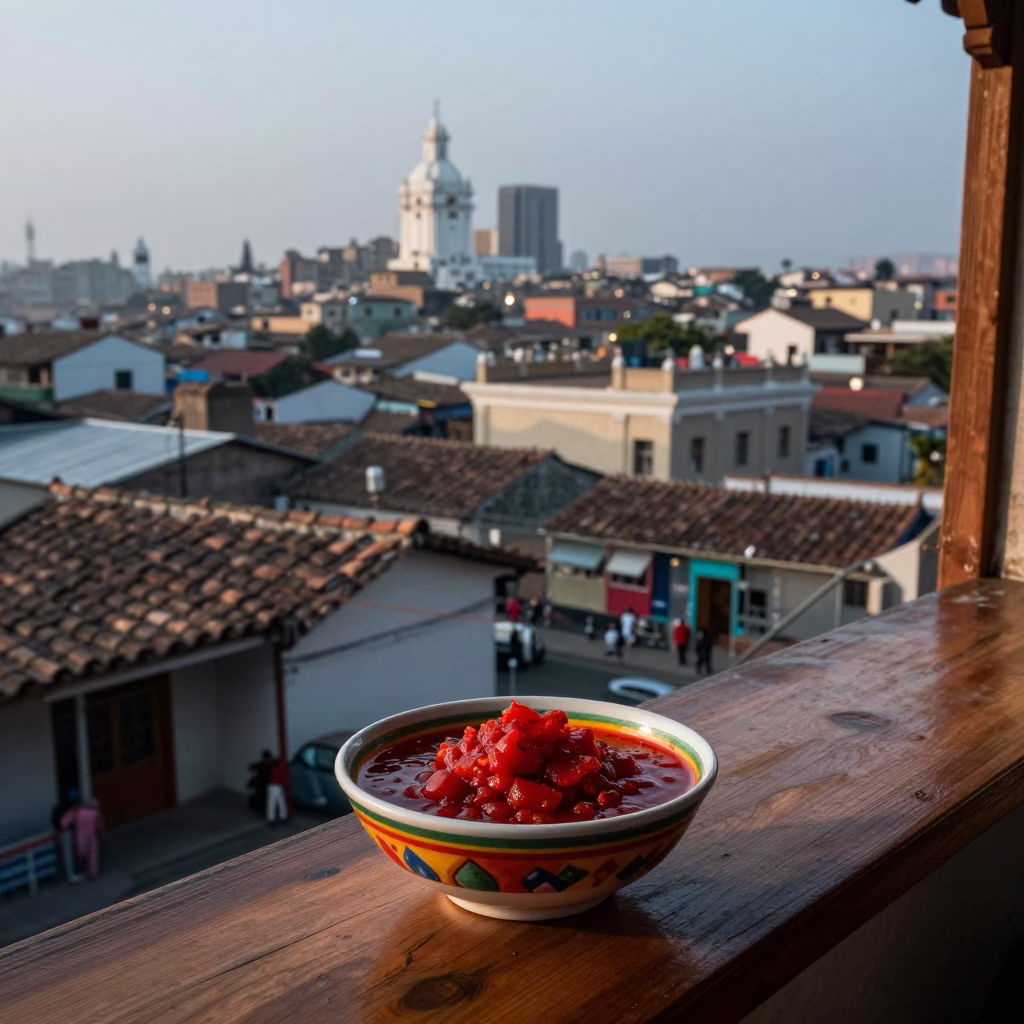 Local Interaction in Lima at Sunrise Light in in Lima, Peru