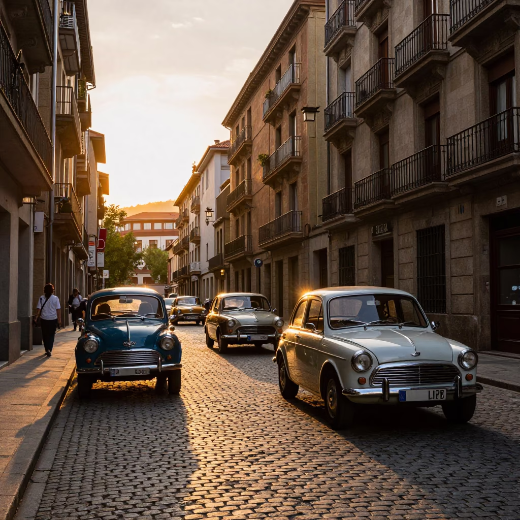 Local Life at Golden Hour in Bilbao in in Bilbao, Spain
