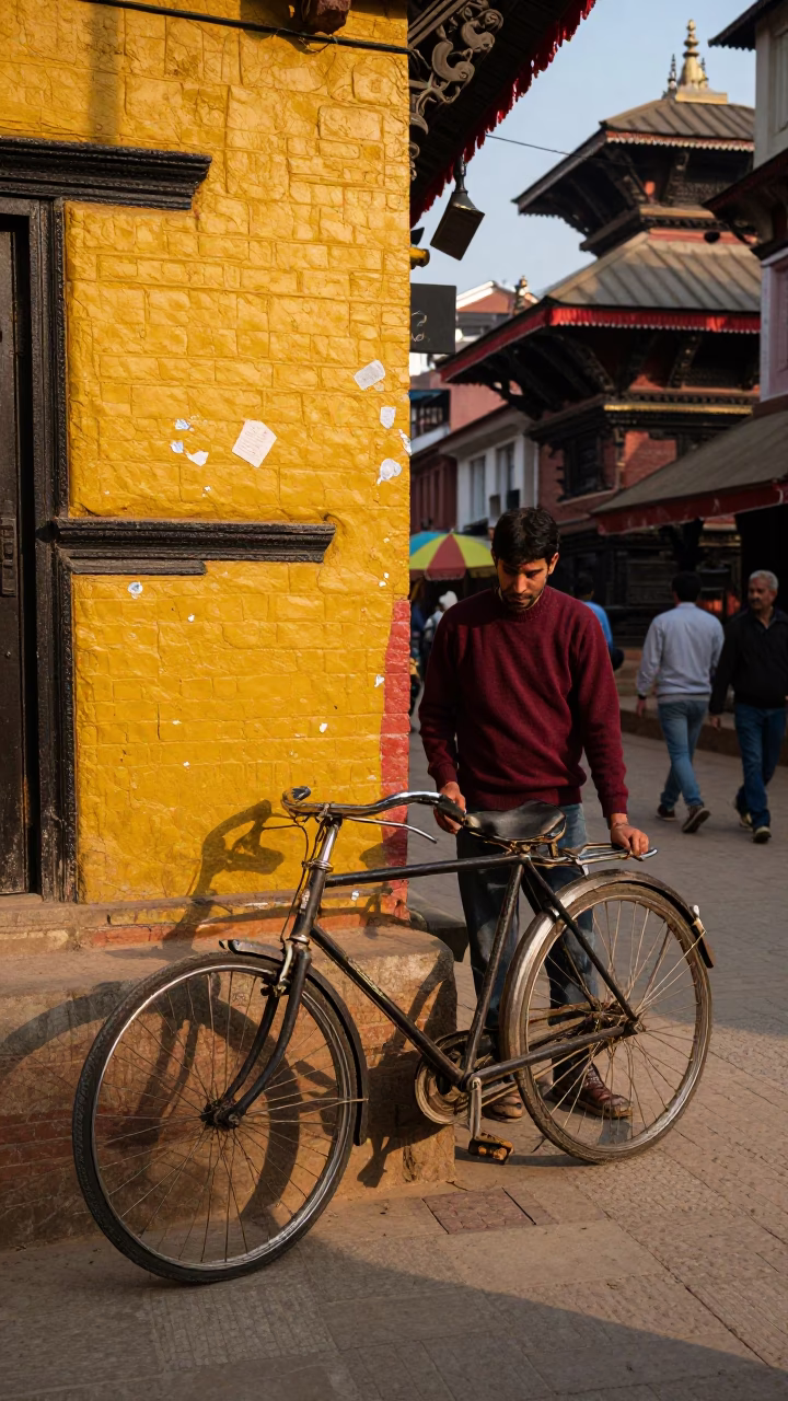 Local Life at The Early Afternoon Light in Kathmandu in in Kathmandu, Nepal
