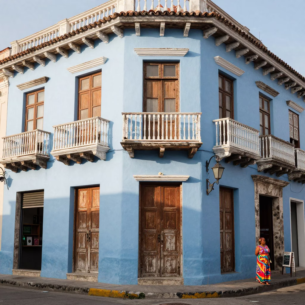 Local Life in Cartagena at The Late Morning Light in in Cartagena, Colombia