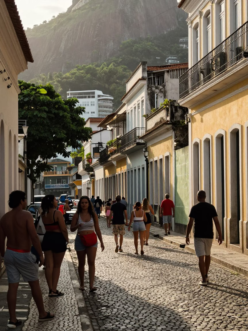 Local Life in Rio De Janeiro at The Early Afternoon Light in in Rio de Janeiro, Brazil