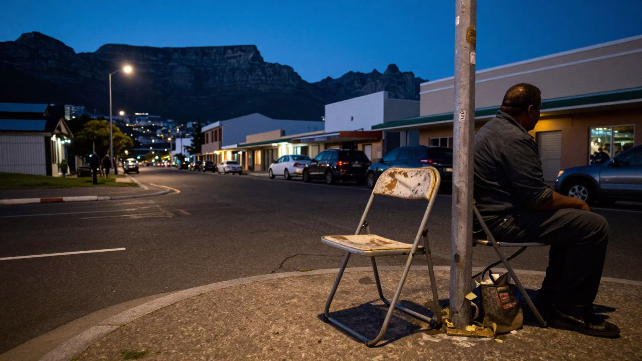Local Resident in Cape Town at Blue Hour in in Cape Town, South Africa