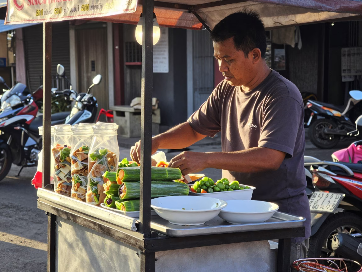 Local Snacks in Denpasar at The Late Morning Light in in Denpasar, Indonesia