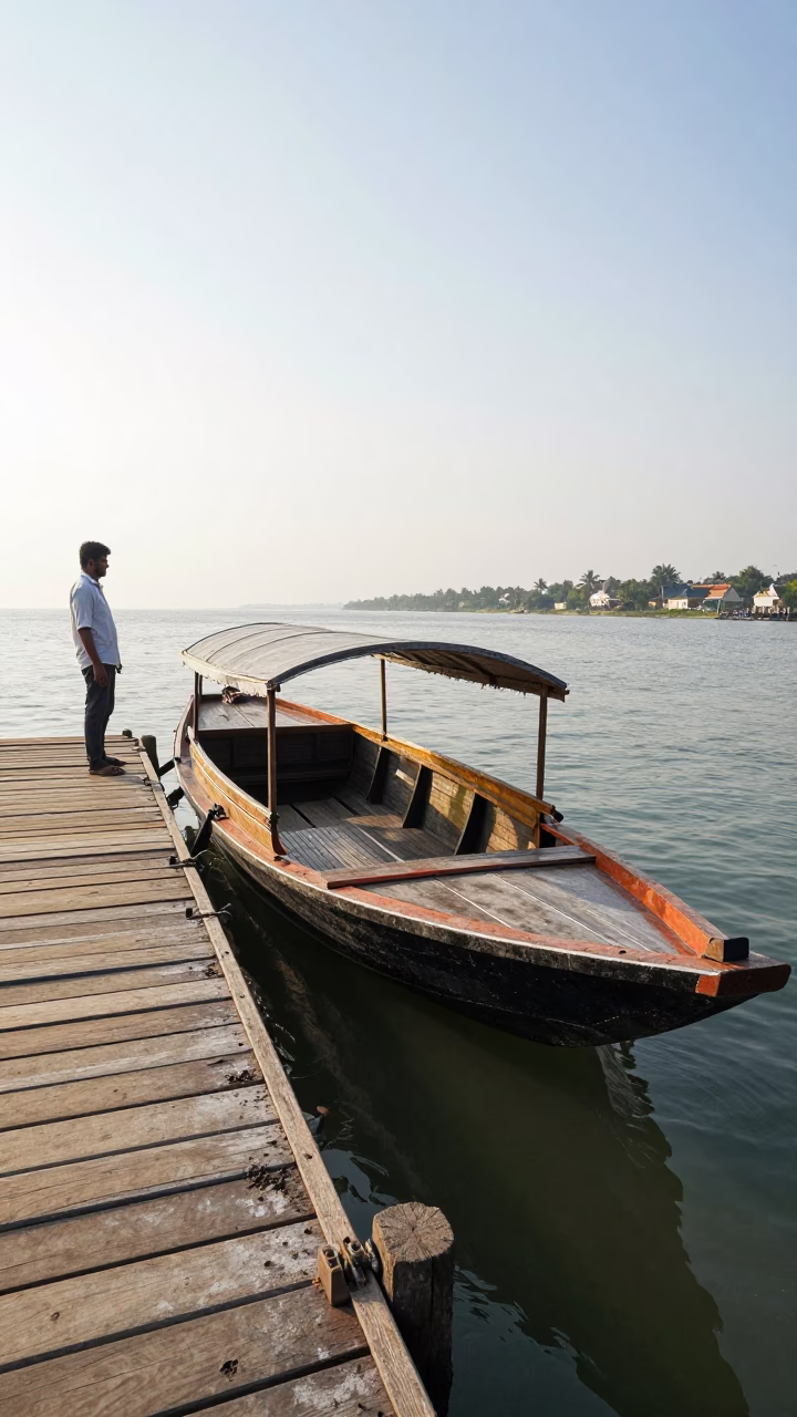Local Transport in Kochi at The Early Afternoon Light in in Kochi, India