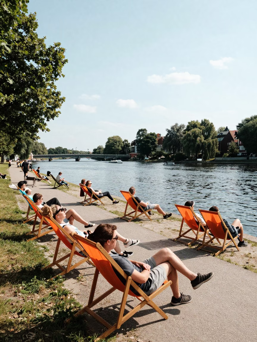 Locals Relaxing in Berlin in in Berlin, Germany