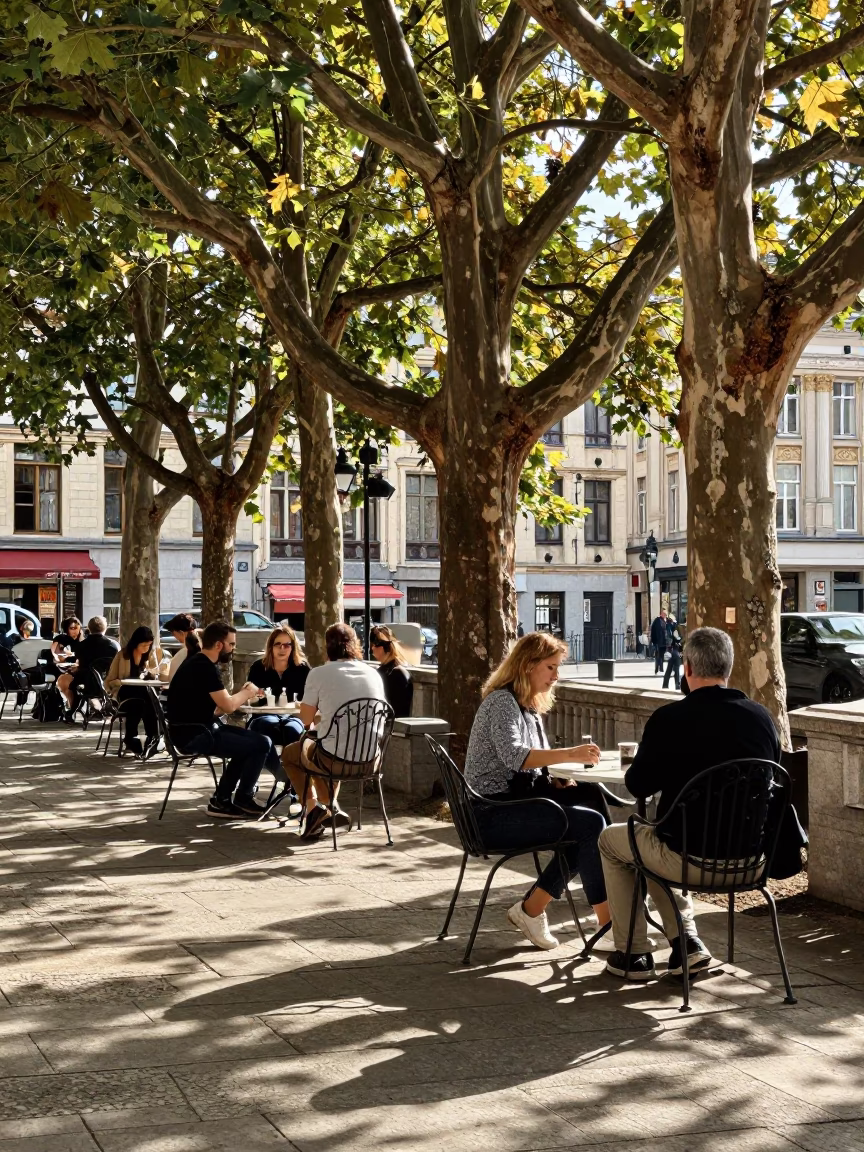 Locals Relaxing in Brussels in in Brussels, Belgium