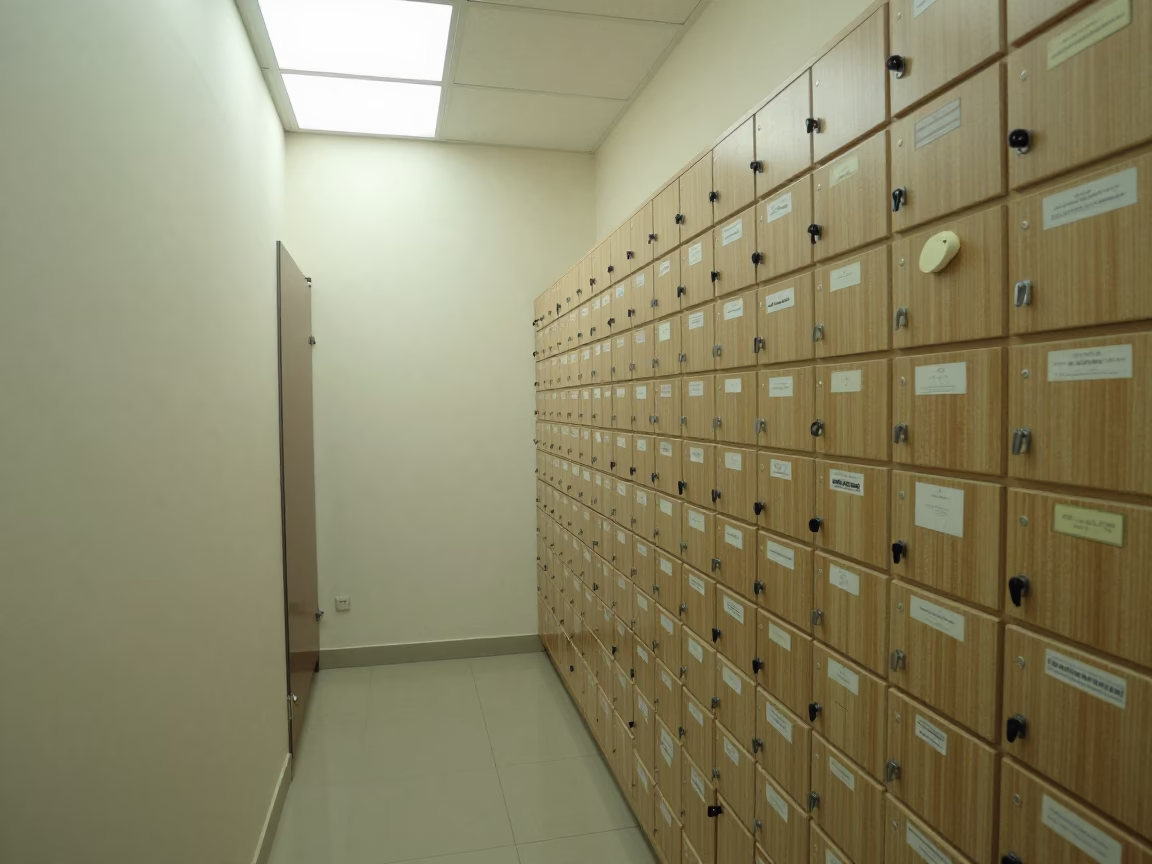 Locker Drawer in Mansoura Fitting Corridor in inside a fitting room corridor near Mansoura