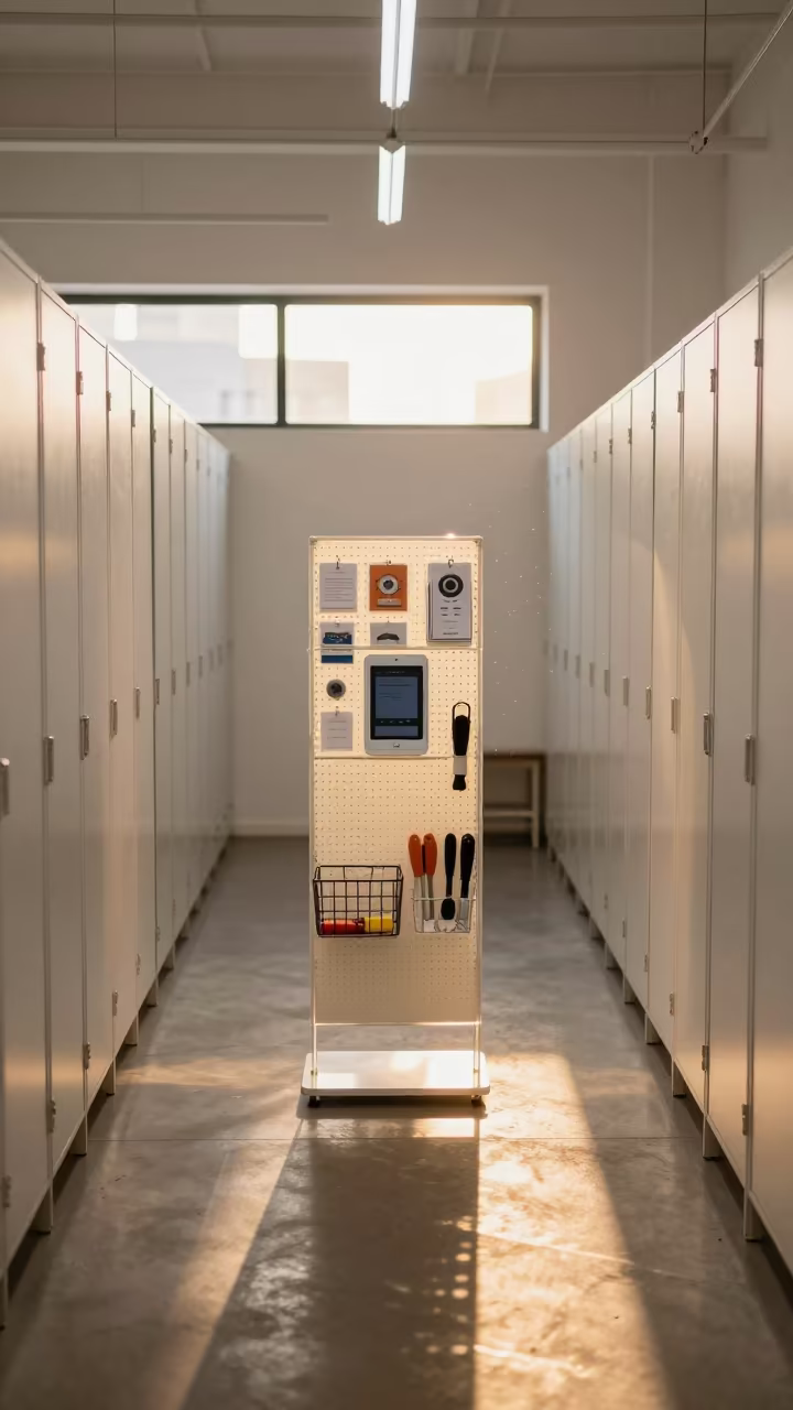 Locker Verification Stand in Incheon Fitting Corridor in inside a fitting room corridor in Incheon