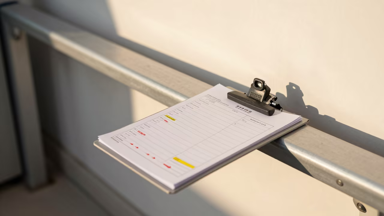 Logistics Clipboard Rail Dispatch Office Lanzhou in inside a dispatch office above the dock in Lanzhou