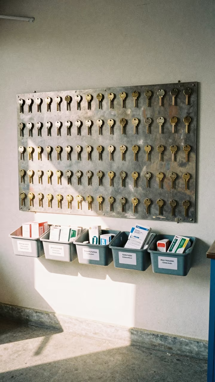 Logistics Key Board Dispatch Lahore Morning Light in inside a dispatch office above the dock in Lahore