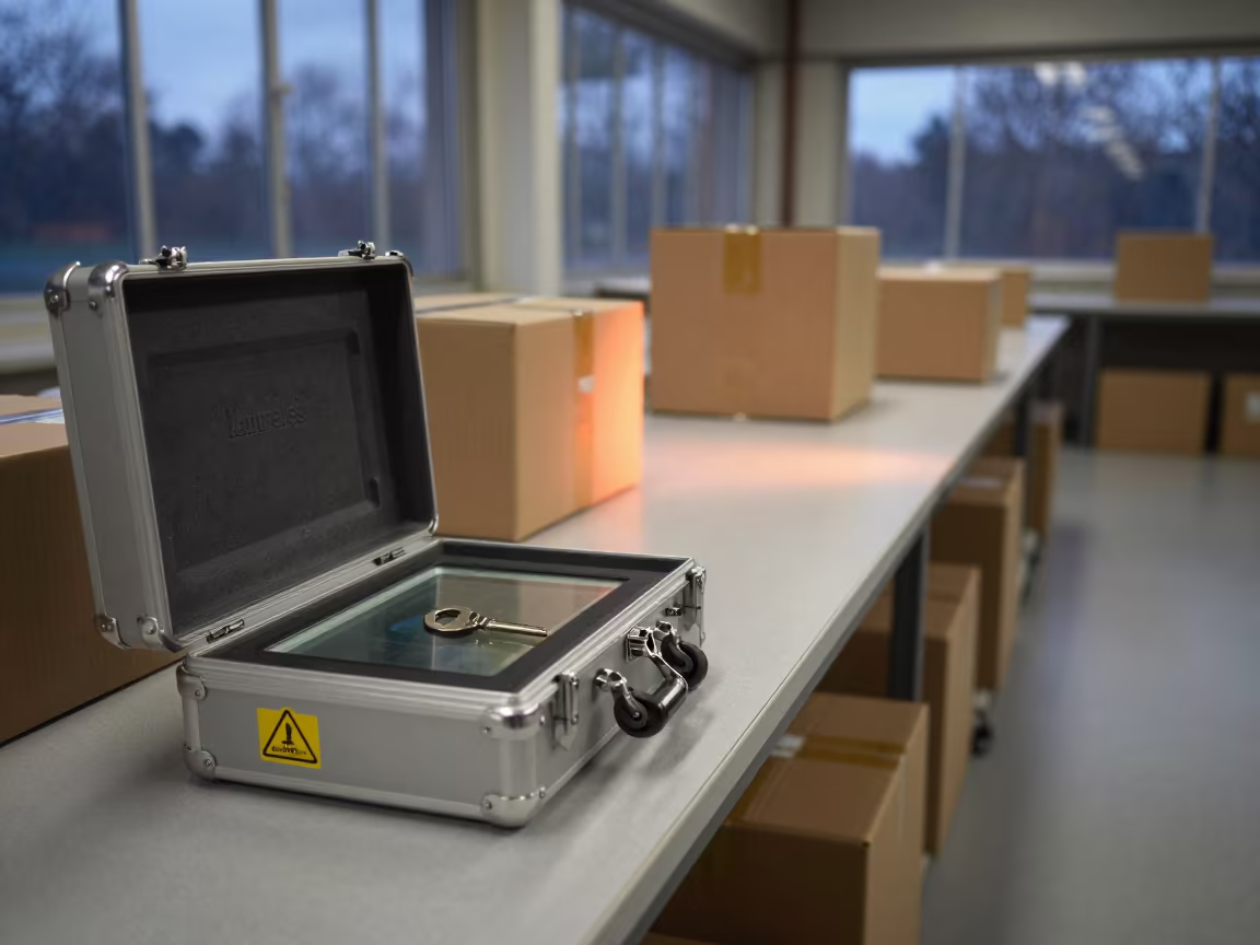 Logistics Key Case at Dawn Packing Station in at a fulfillment packing station in Laureles, Medellin