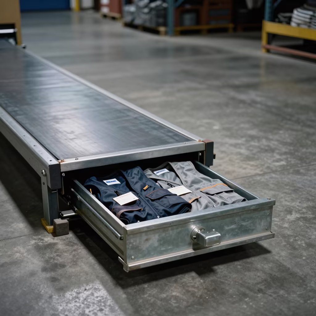 Logistics Kit Drawer Night Sorting Bay Naples in at a parcel sorting belt near Naples