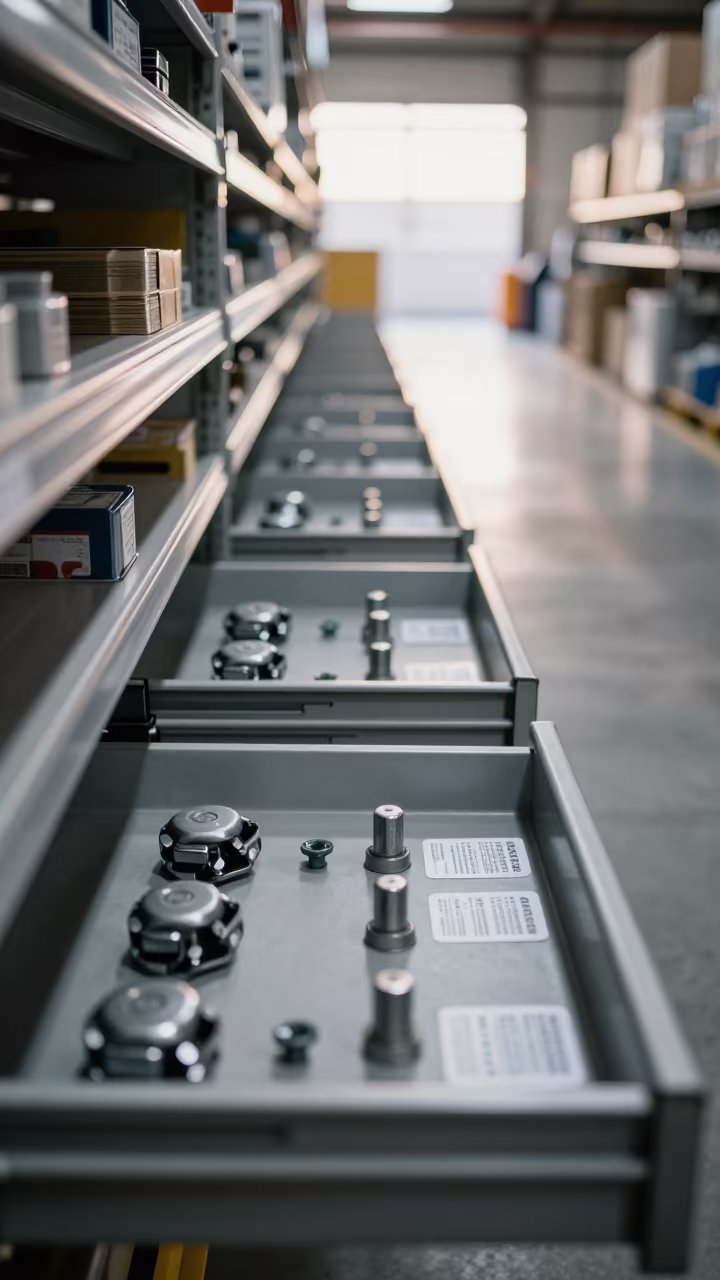 Logistics Kit Drawer in Osaka Dock Bay in inside a chilled distribution bay in Nakazakicho, Osaka