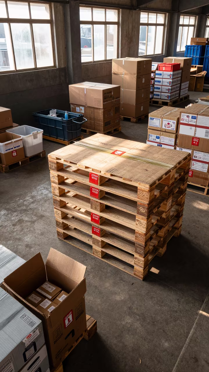 Logistics Pallet Dispatch Office Kathmandu Noon in inside a dispatch office above the dock in Kathmandu