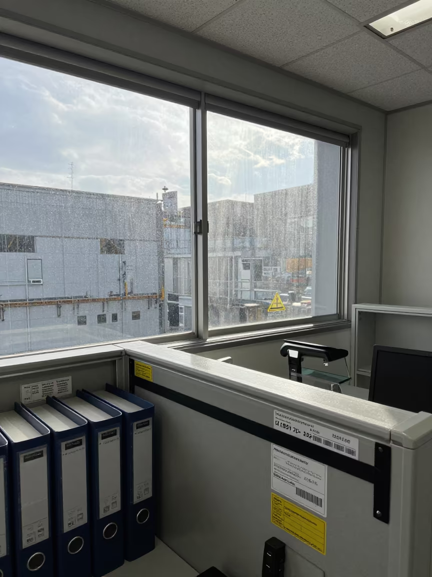 Logistics Shelf Label Rail Fukuoka Office in inside a dispatch office above the dock in Fukuoka