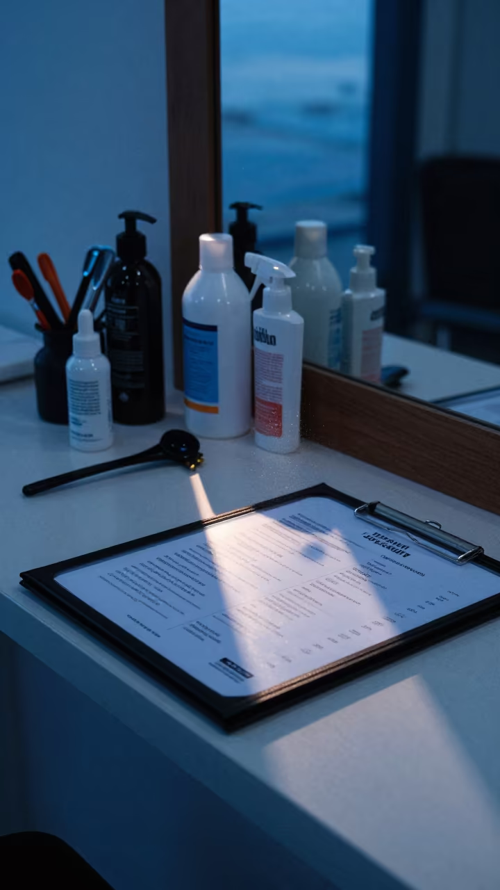 Lombok Salon Menu at Twilight Dust in inside a salon row in Lombok