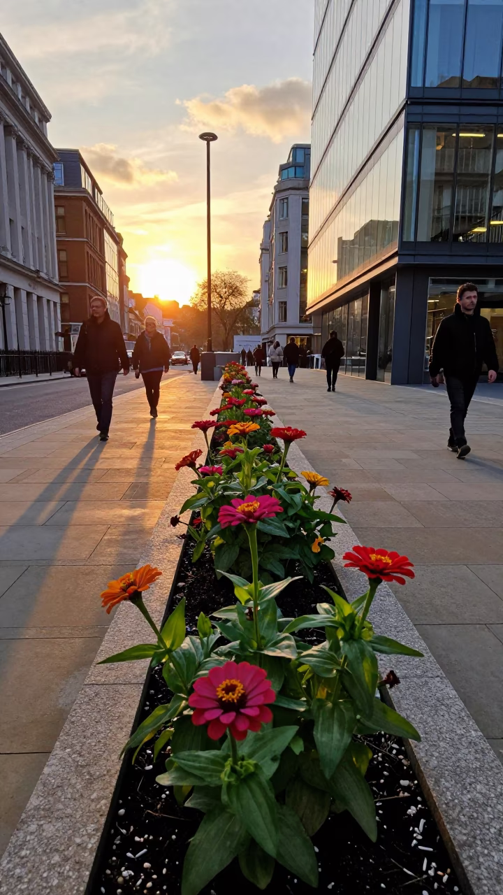London Street Photography at Sunset Light in in London, United Kingdom
