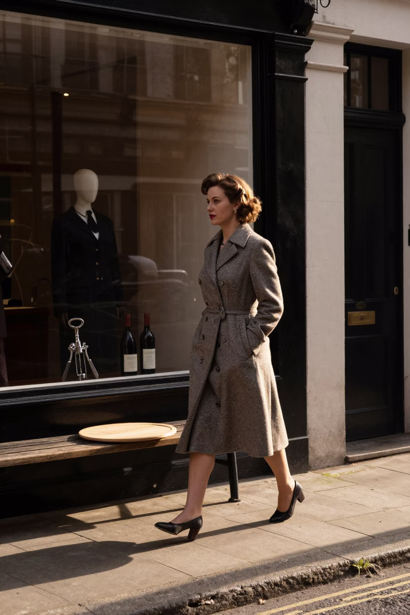 London Street Scene with Vintage Fashion and Urban Details in in London, United Kingdom