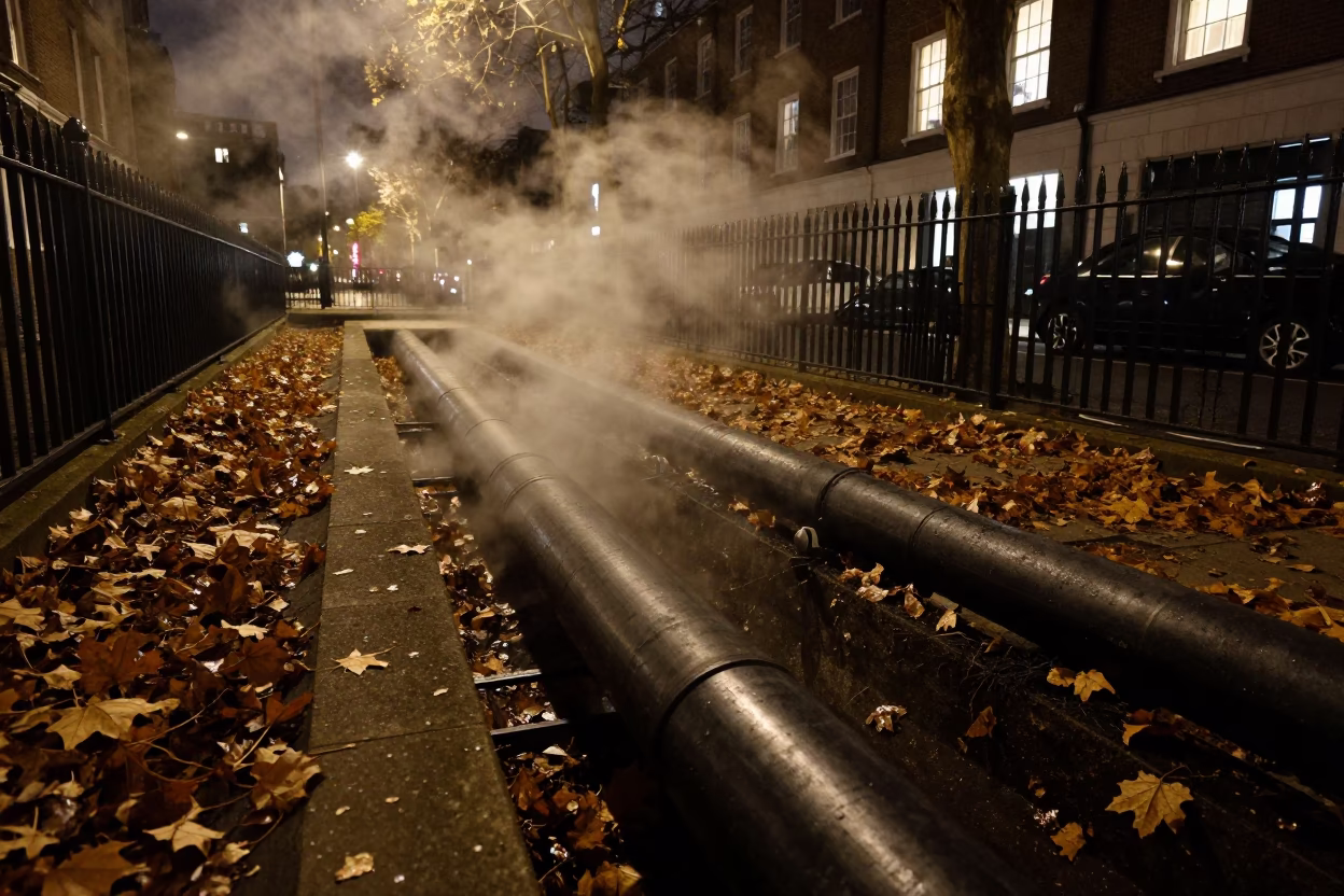 London Urban Infrastructure at Deep In The Night Light in in London, United Kingdom