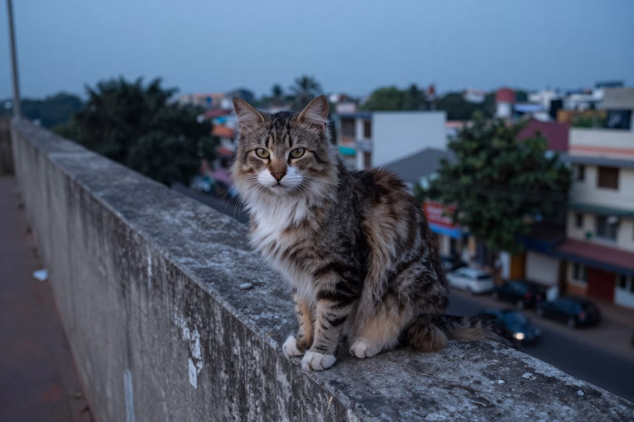 Longhair Cat in Chennai in in Chennai, India