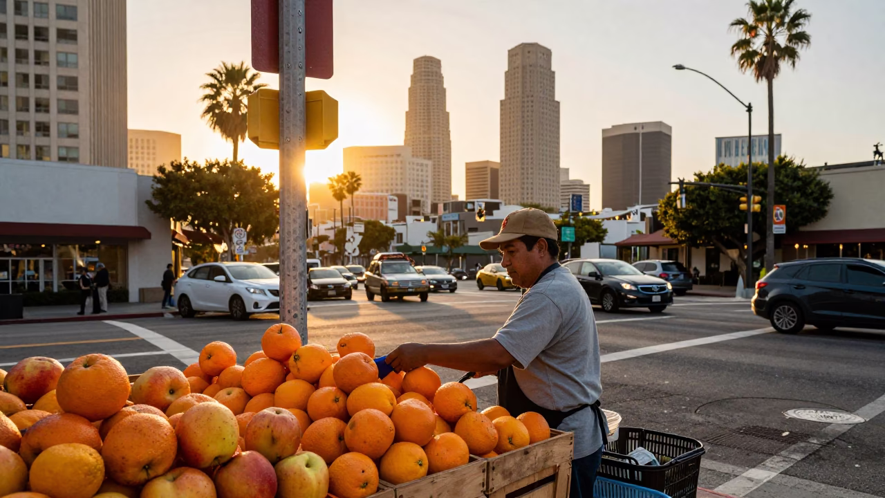 Los Angeles Light at Golden Hour in in Los Angeles, California, United States