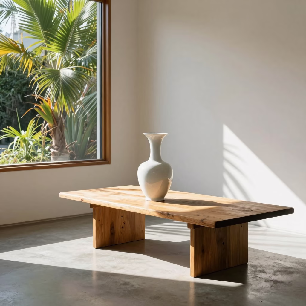 Los Angeles Midmorning Sunlight on Vintage Porcelain and Greenery in in Los Angeles, California, United States