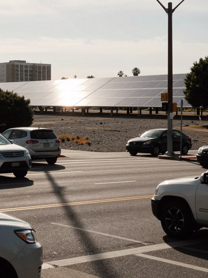 Los Angeles Scrub Landscape at The Early Afternoon Light in in Los Angeles, California, United States