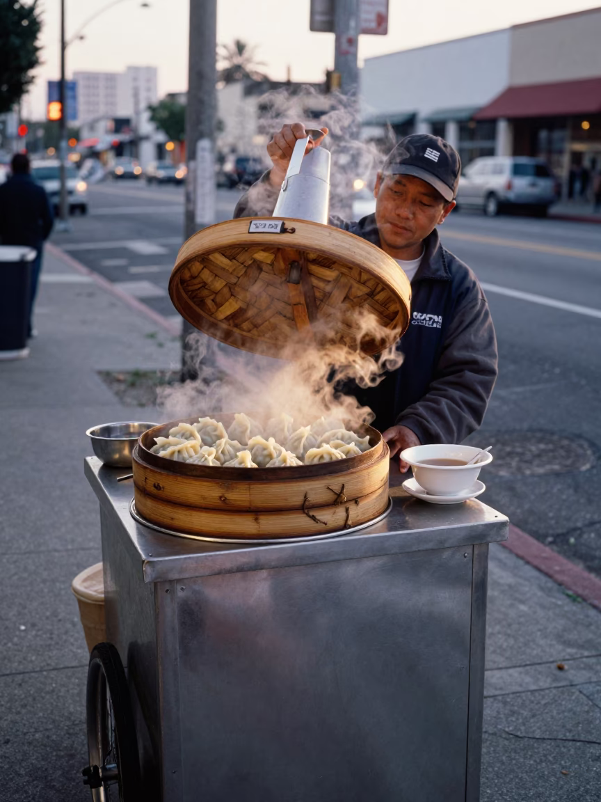 Los Angeles Tea at The Early Evening Light in in Los Angeles, California, United States