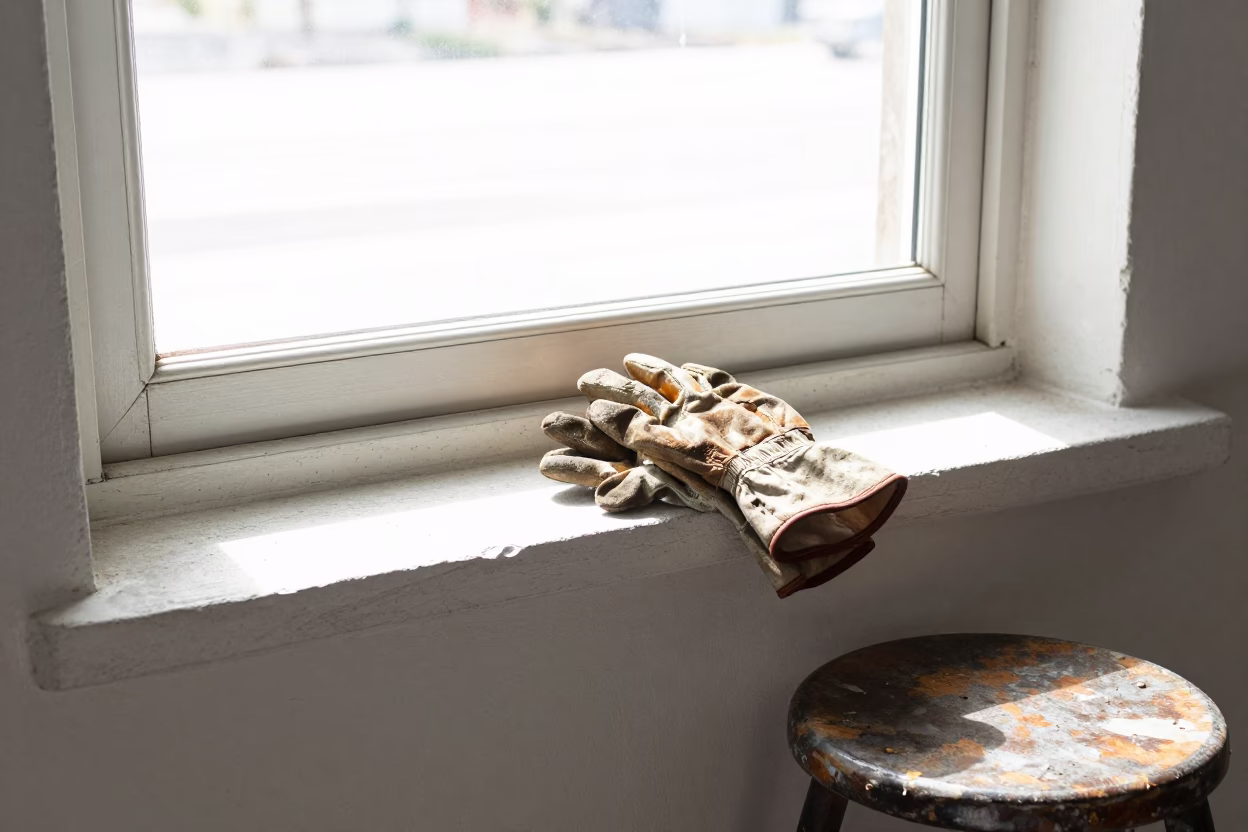 Los Angeles Worn Leather Work Gloves in in Los Angeles, United States