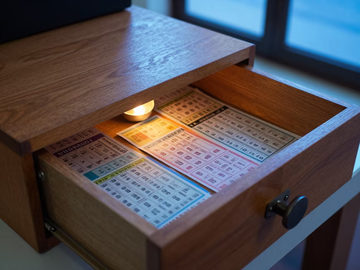 Lottery Ticket Restock Drawer in Chiclayo in inside a storefront display zone in Chiclayo