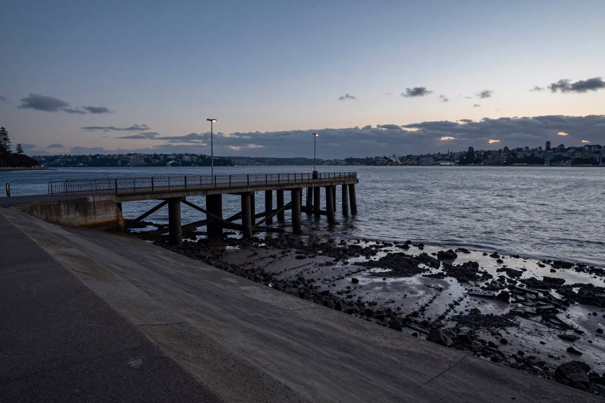 Low Tide in Sydney at Blue Hour in in Sydney, New South Wales, Australia