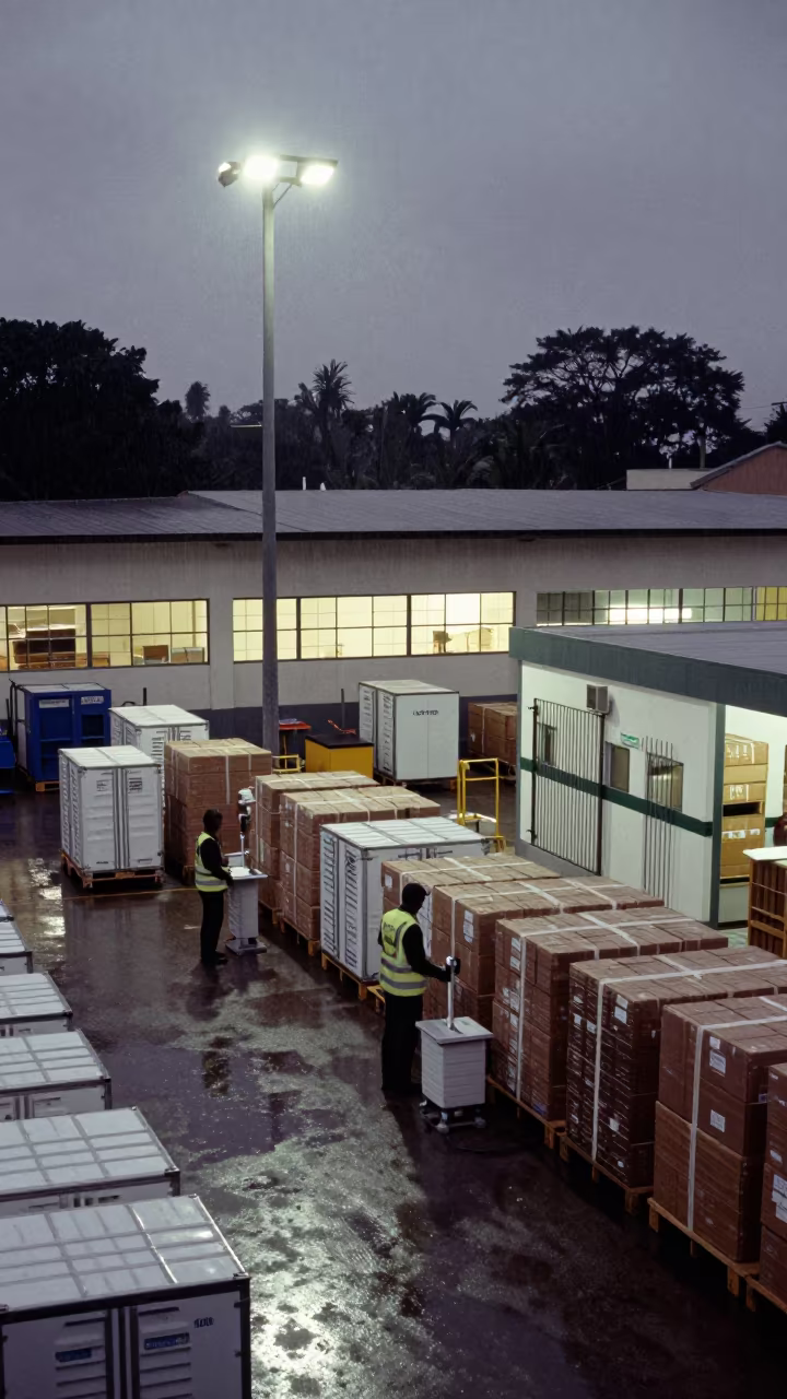 Luanda Packing Station Key Wallet Before Yard Checks in at a fulfillment packing station near Luanda