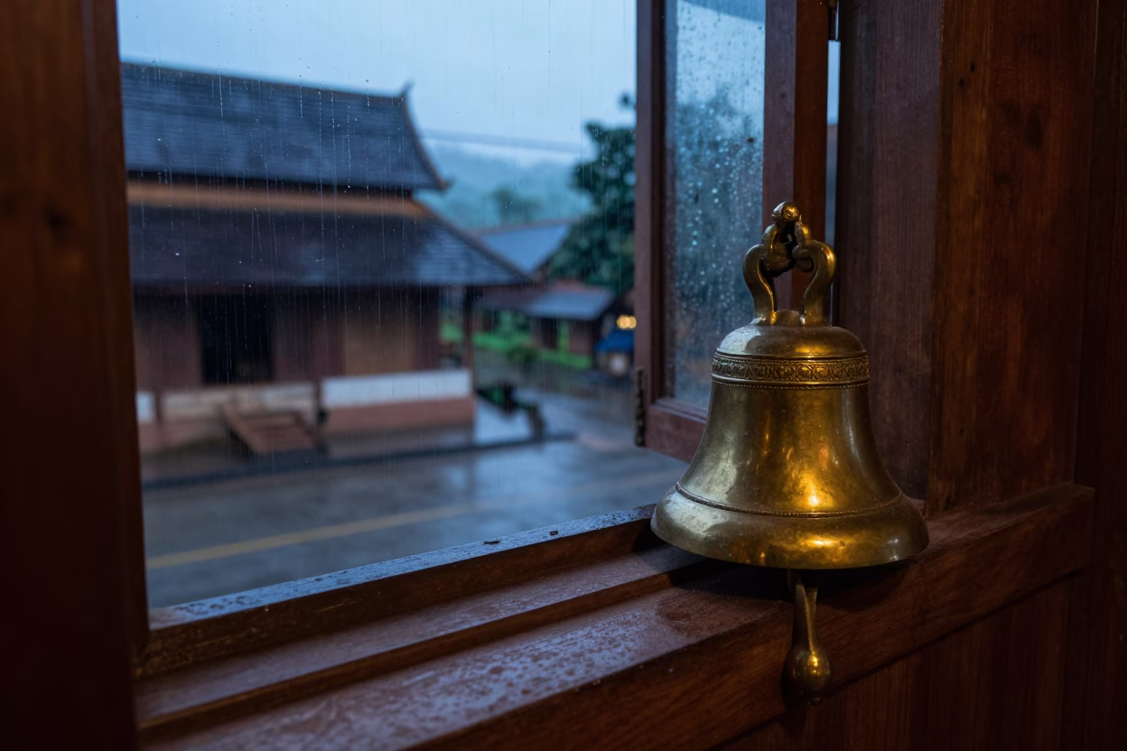Luang Prabang Brass Bell in in Luang Prabang, Laos