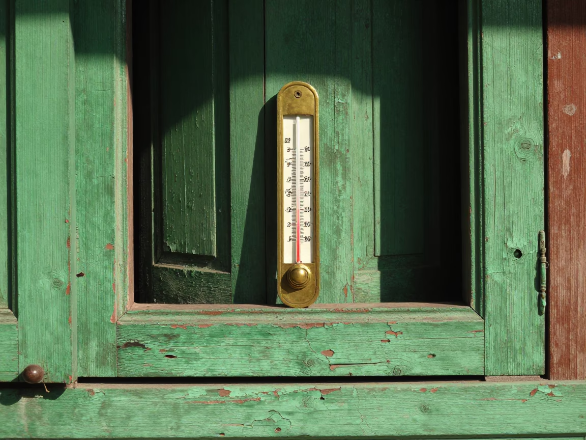 Luang Prabang Brass Thermometer in in Luang Prabang, Laos