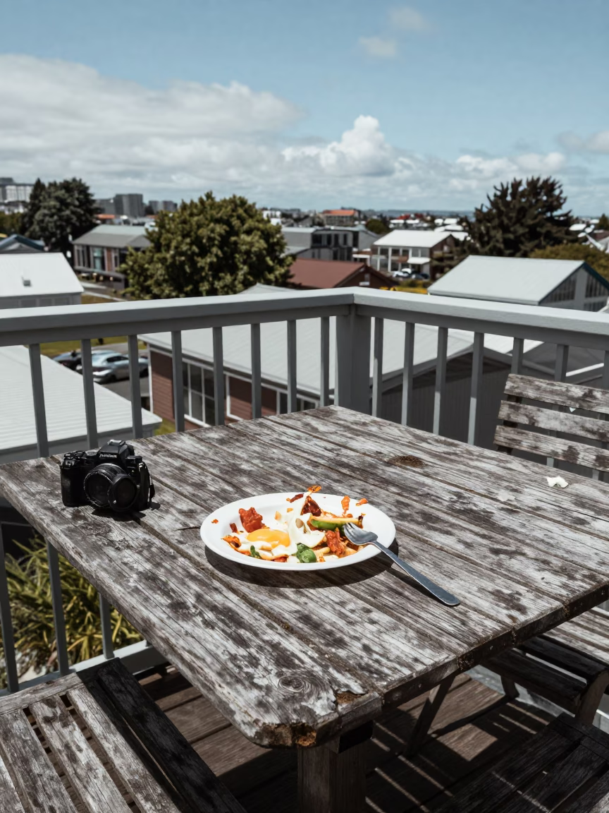 Lunch Remnants in Christchurch in in Christchurch, New Zealand