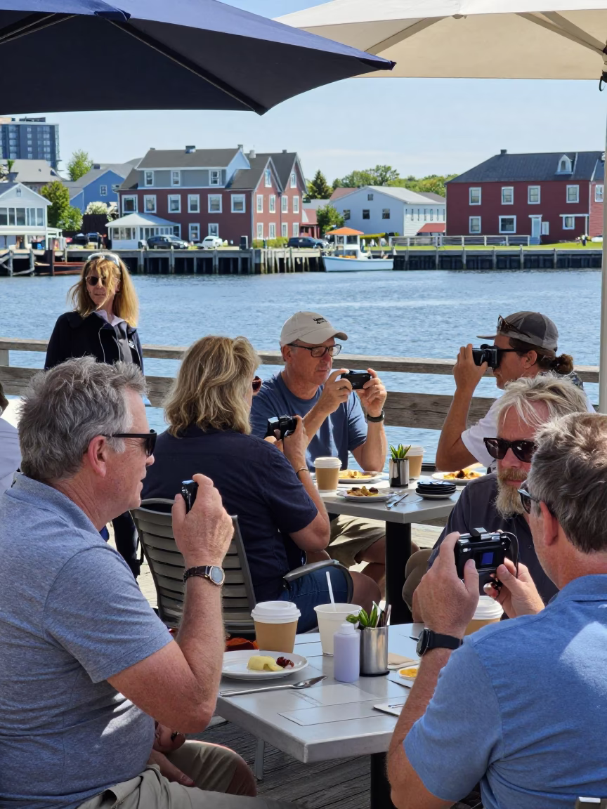Lunch Scene in Halifax at Midday Light in in Halifax, Nova Scotia, Canada