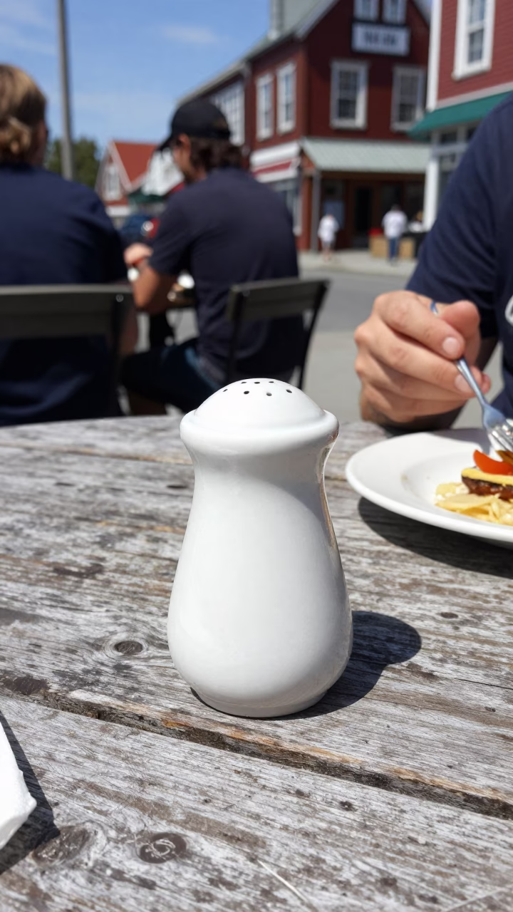 Lunch Scene in Halifax at The Flat Glare Of Noon Light in in Halifax, Nova Scotia, Canada