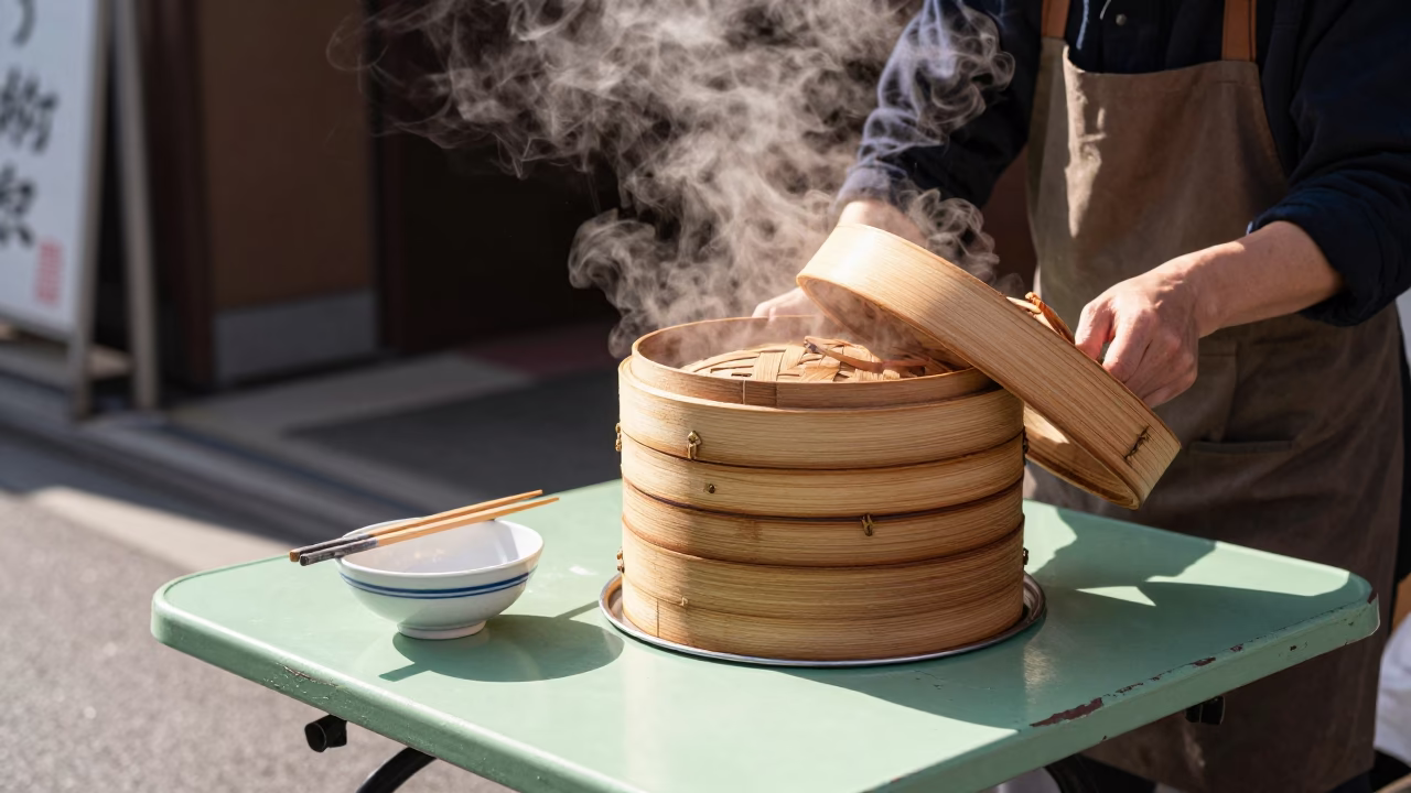 Lunch Setup in Kyoto in in Kyoto, Japan