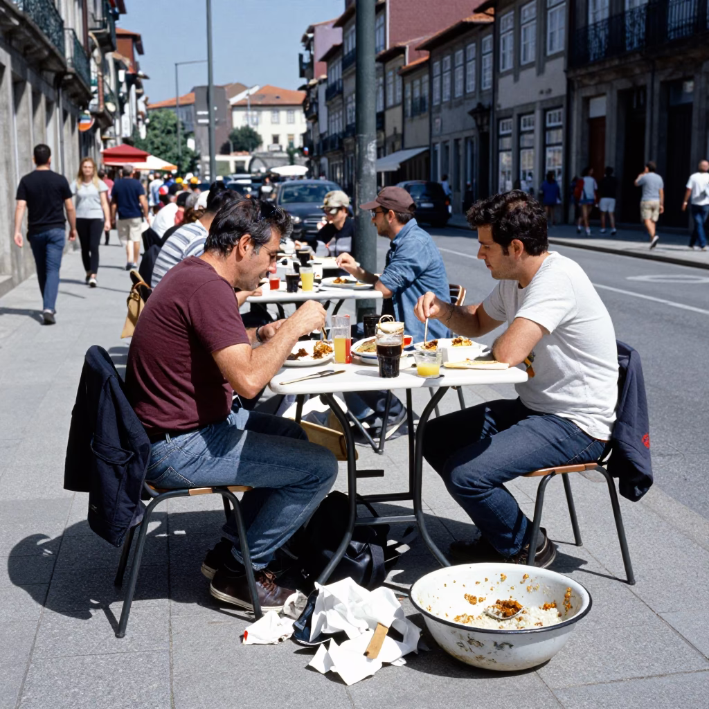 Lunch Table in Porto in in Porto, Portugal