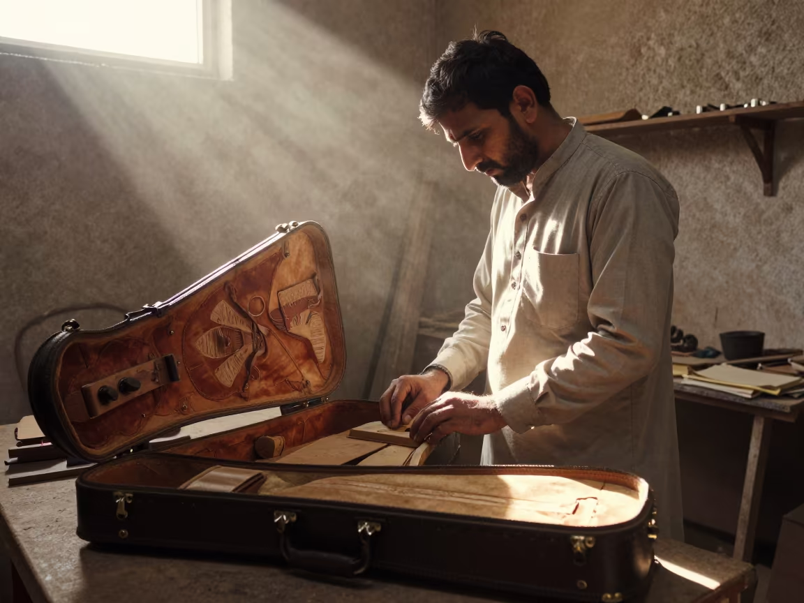 Luthier in Dera Ghazi Khan Workshop in in Dera Ghazi Khan