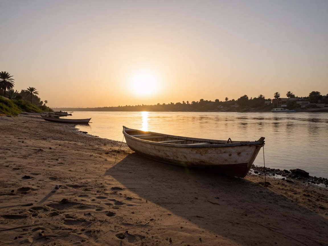 Luxor Dawn Light at First Light Of Dawn in in Luxor, Egypt
