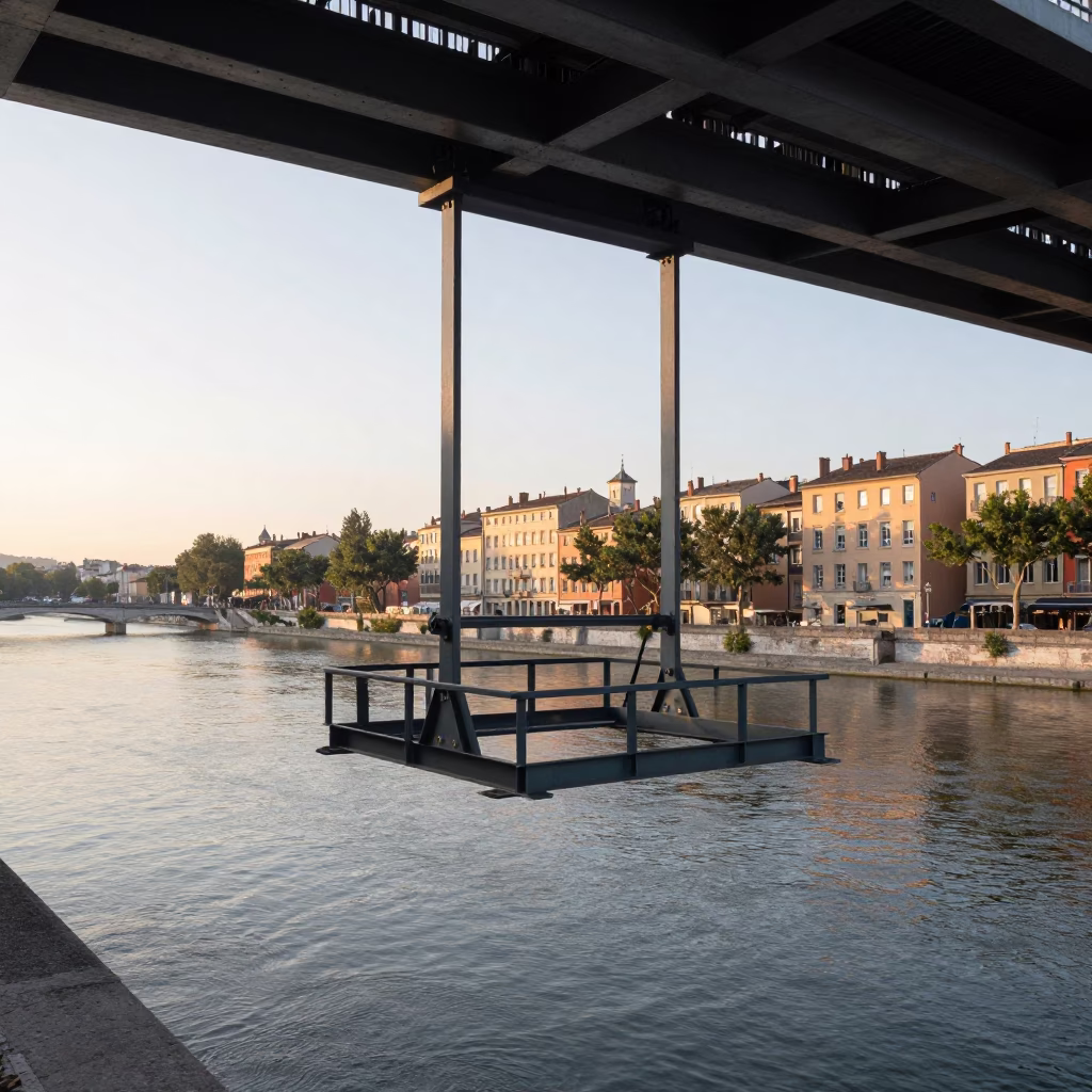 Lyon Maintenance Cradle at The Late Morning Light in in Lyon, France