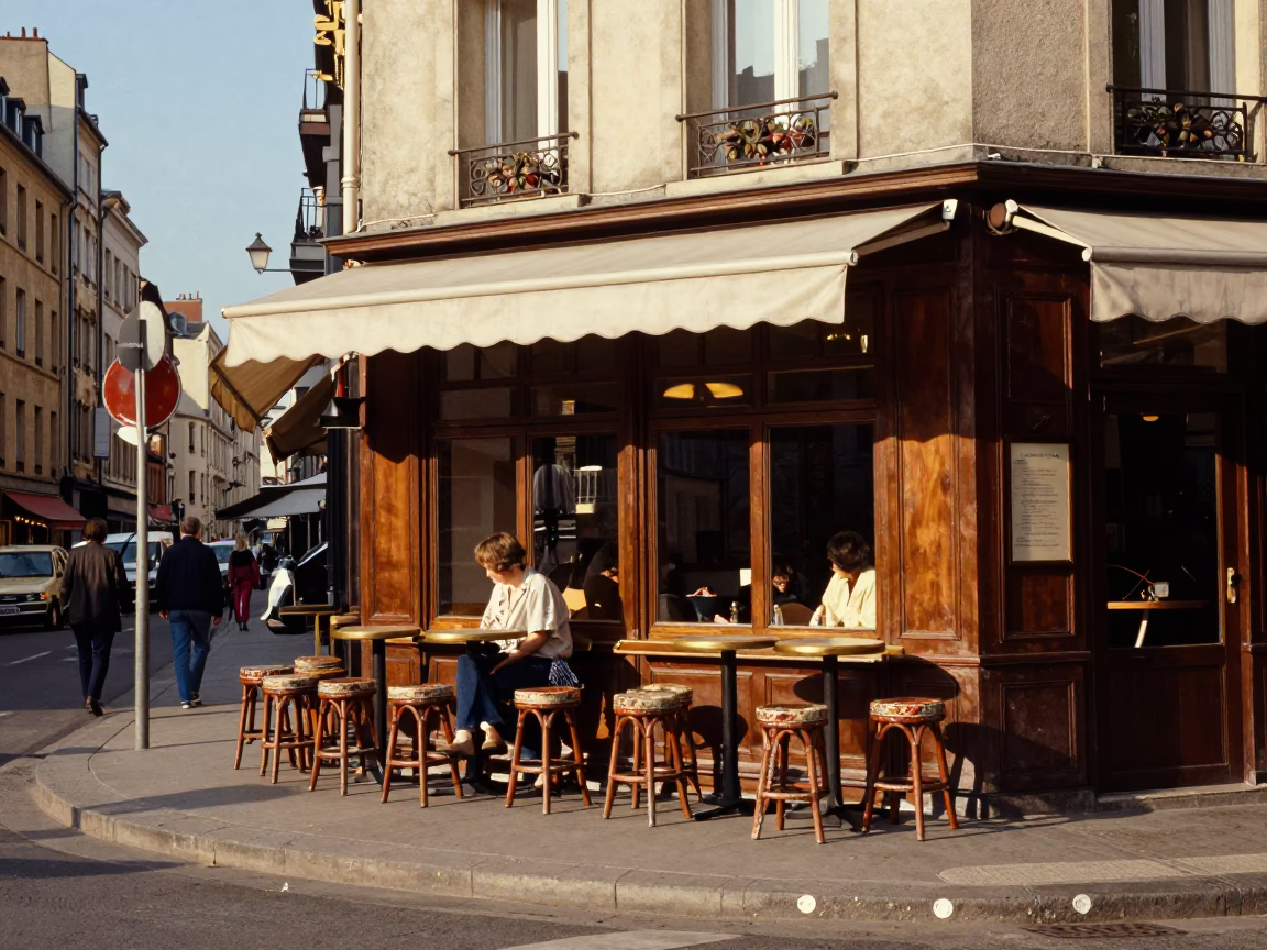 Lyon Street Scene at Clear Late-afternoon Light in in Lyon, France