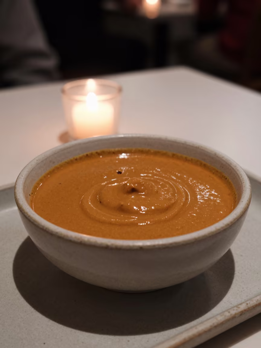 Maafe Peanut Bowl Candlelight Tea House Alicante in on a tea house tray in Alicante