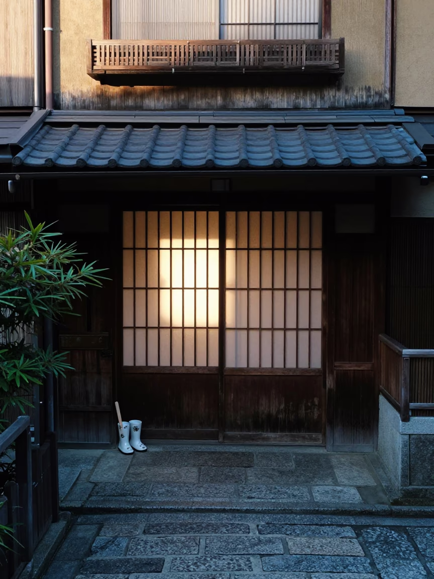 Machaya Entryway in Kyoto in in Kyoto, Japan